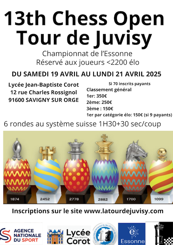 AFFICHETOURNOI13thCHessOpenJuvisy